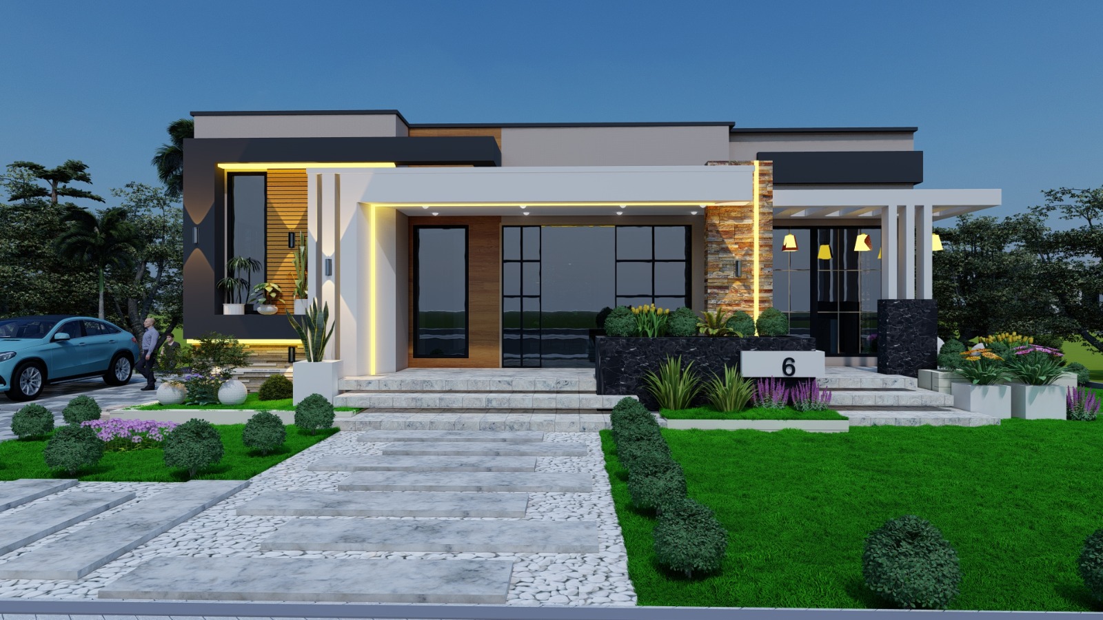 4 bedrooms contemporary house