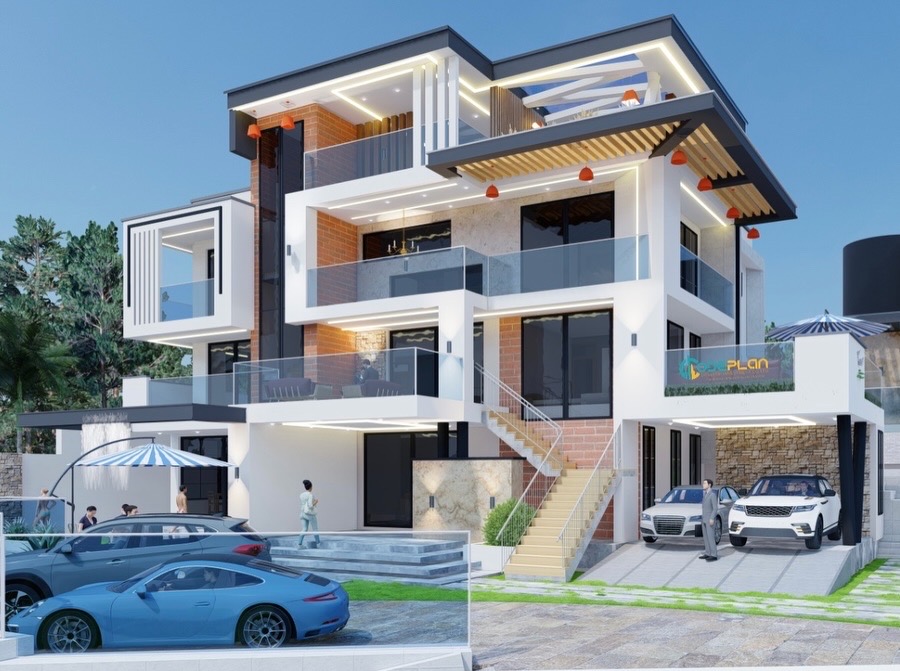 Double floor with underground residential house